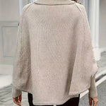 LOLANNA HIGH-NECK TWISTED FRONT SWEATER