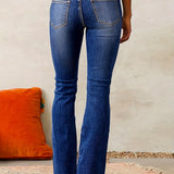 HIGH-WAISTED FLARE JEANS