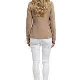 Women’s Short Jacket with Button Front and Side Pockets