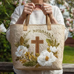 Quilted Tote Bag - Sacred Cross