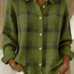 Denise | Plaid Knit Cardigan