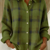 Denise | Plaid Knit Cardigan