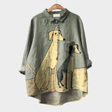 DOG PRINT BLOUSE 1