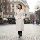 Riche | Cappotto lungo donna incrociato in tweed