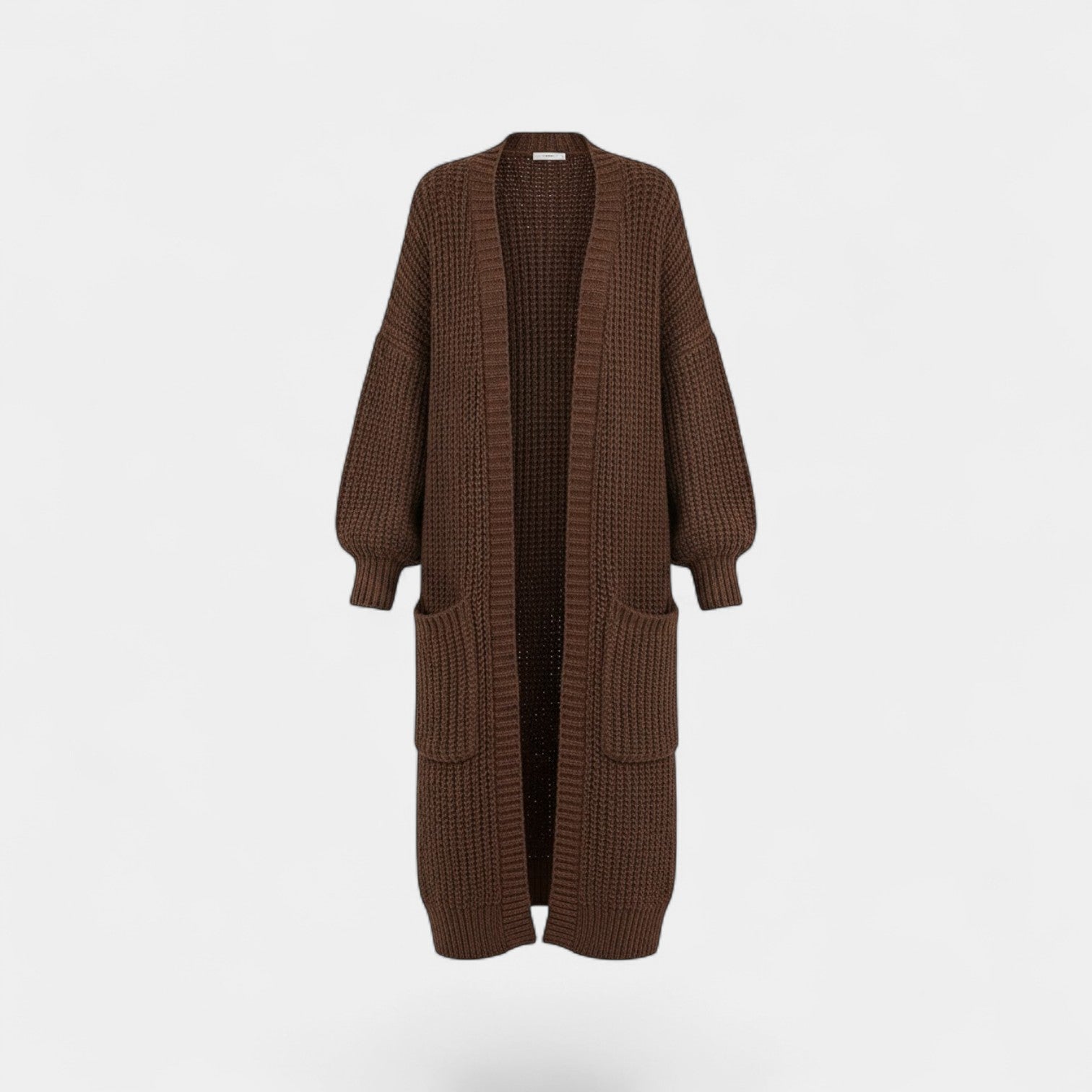 Riche | Cappotto lungo donna in maglia lavorata a maglia