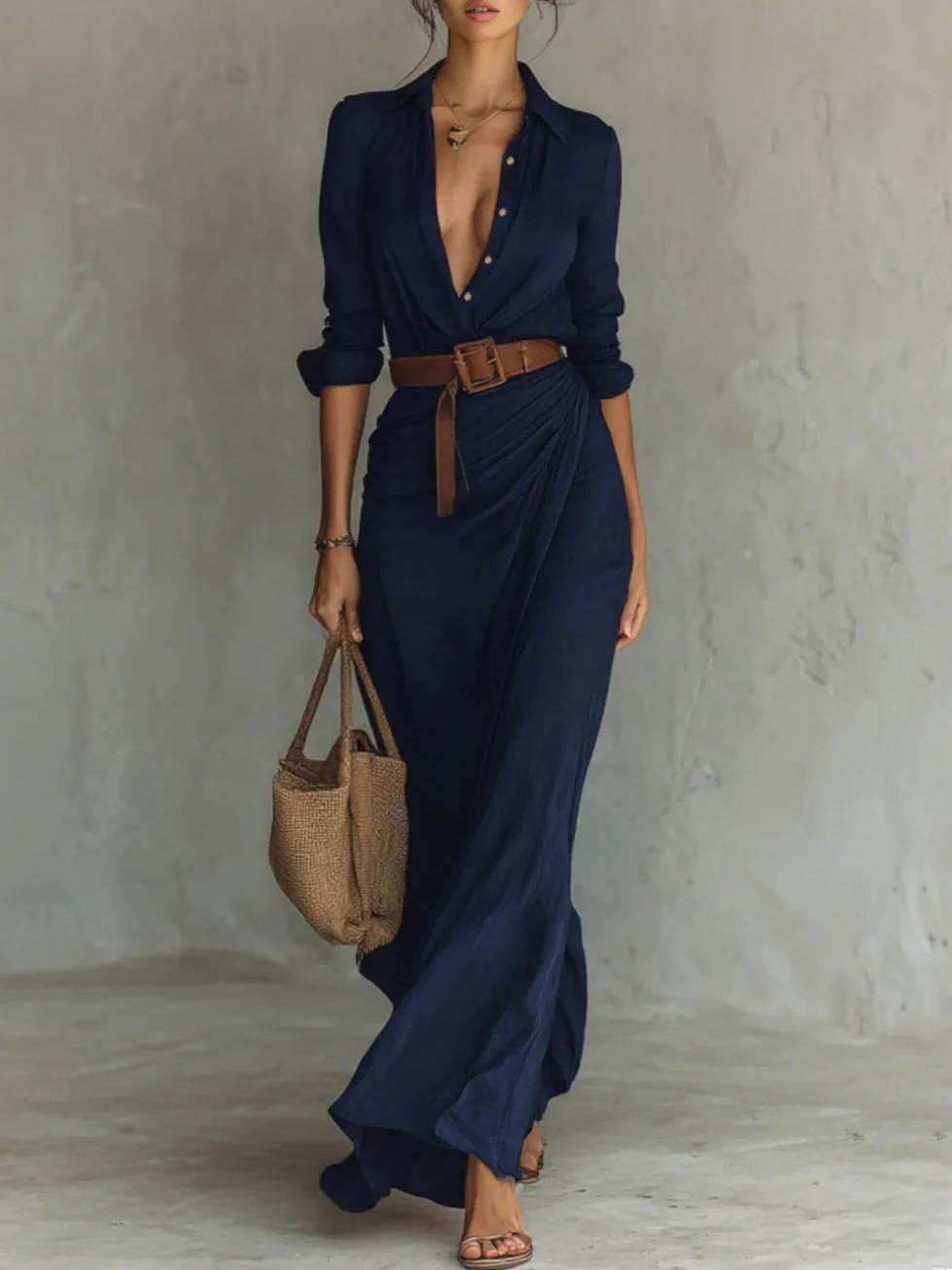 Olandia Vestido Maxi Elegante