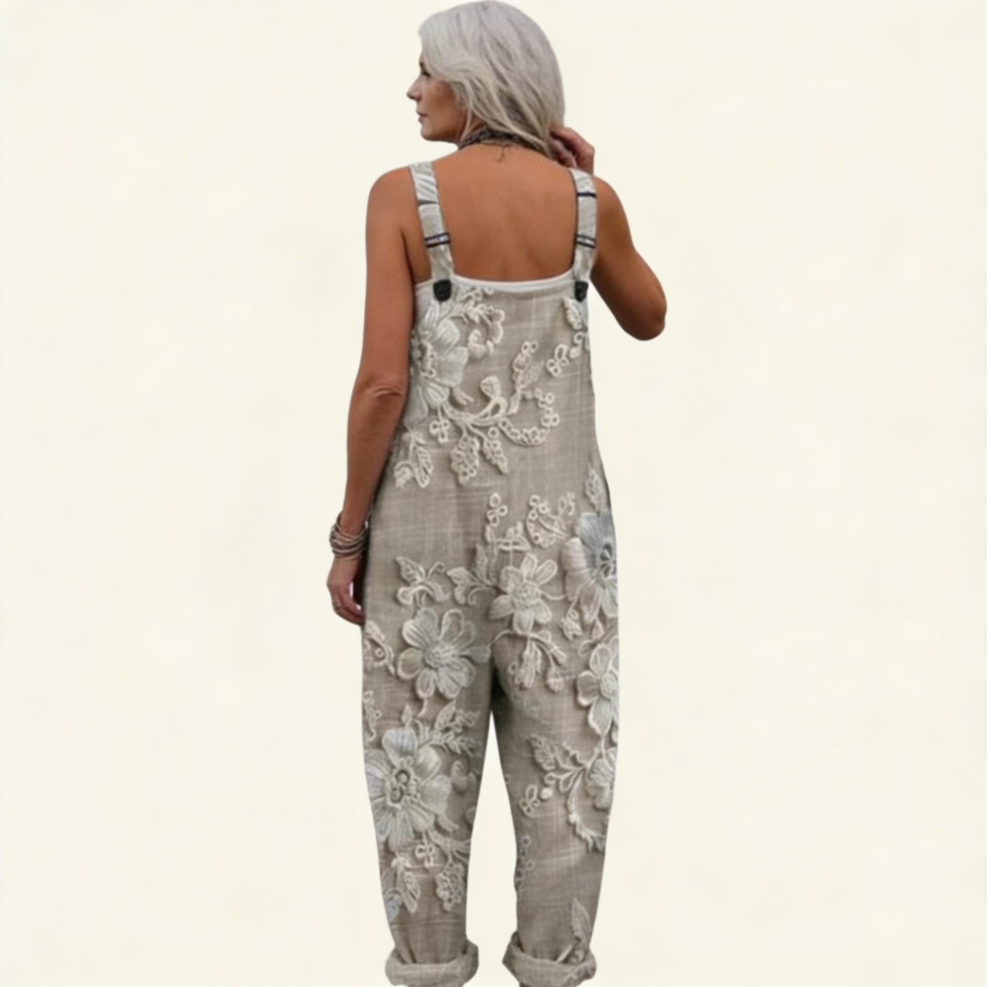 GREY PRINTED COMFORT JUMPSUIT 1