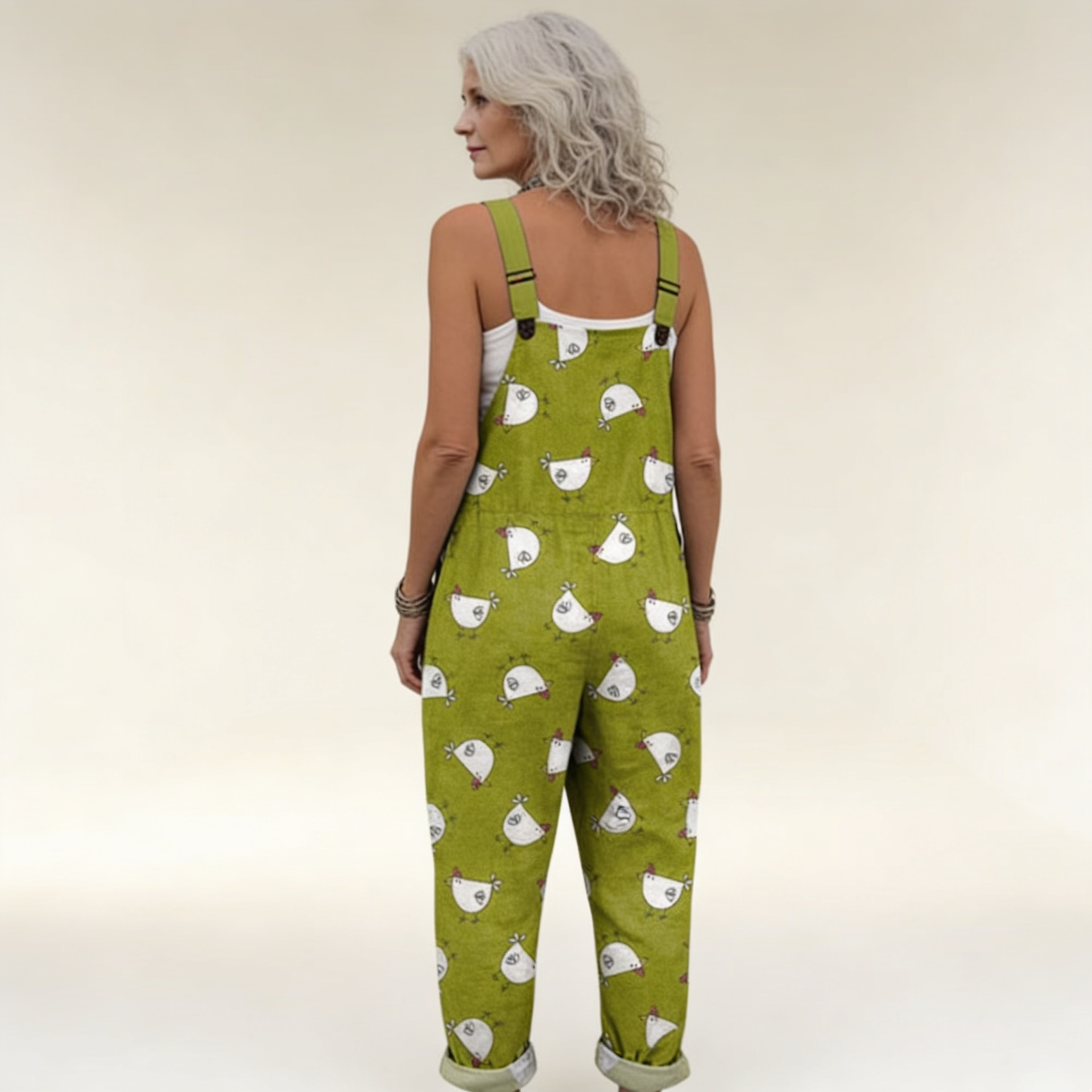GREEN PRINTED COMFORT JUMPSUIT
