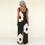 BLACK PRINTED COMFORT JUMPSUIT