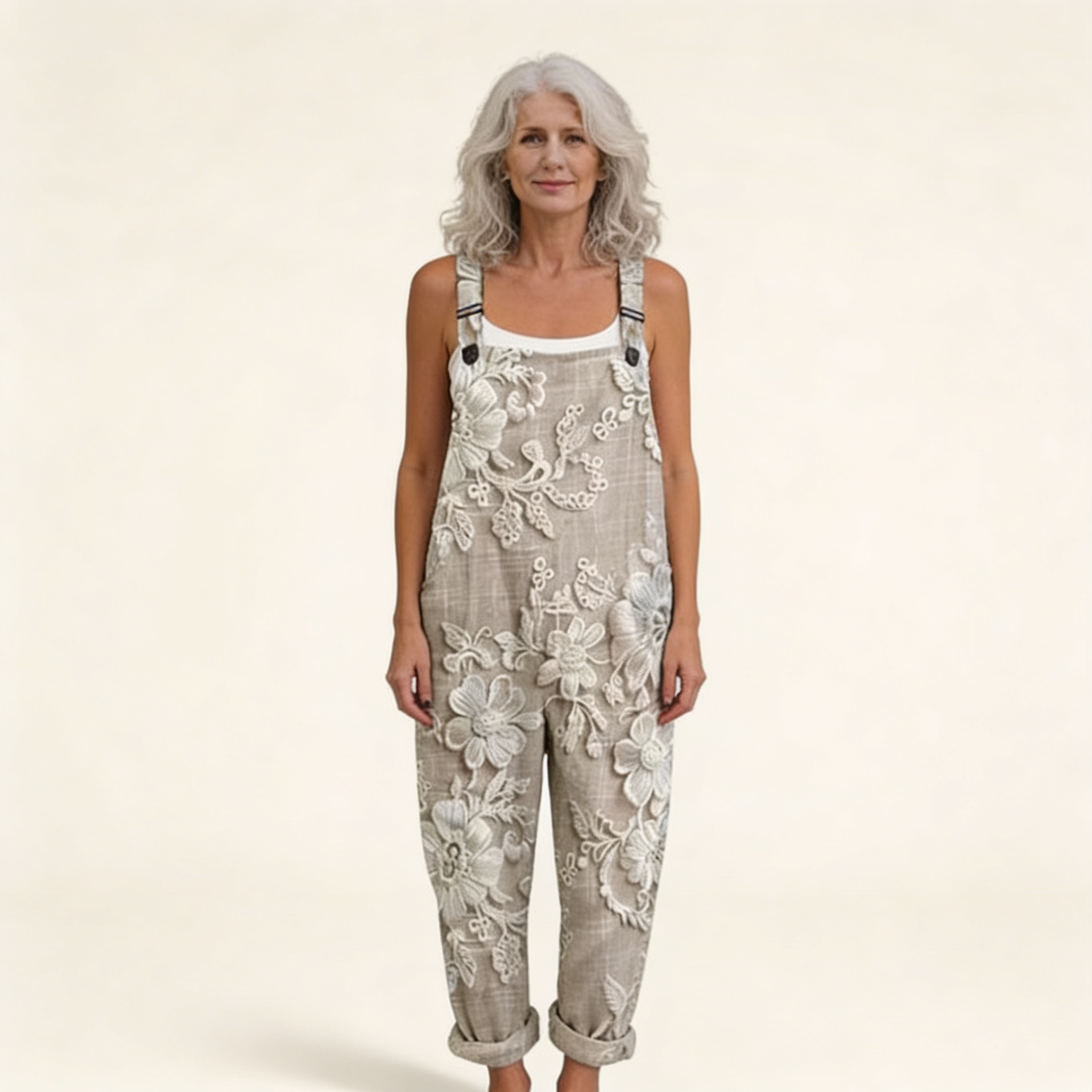 GREY PRINTED COMFORT JUMPSUIT 1