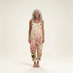 BEIGE PRINTED COMFORT JUMPSUIT