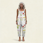 WHITE PRINTED COMFORT JUMPSUIT