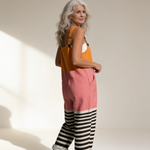 ORANGE, PINK & BLACK PRINTED COMFORT JUMPSUIT