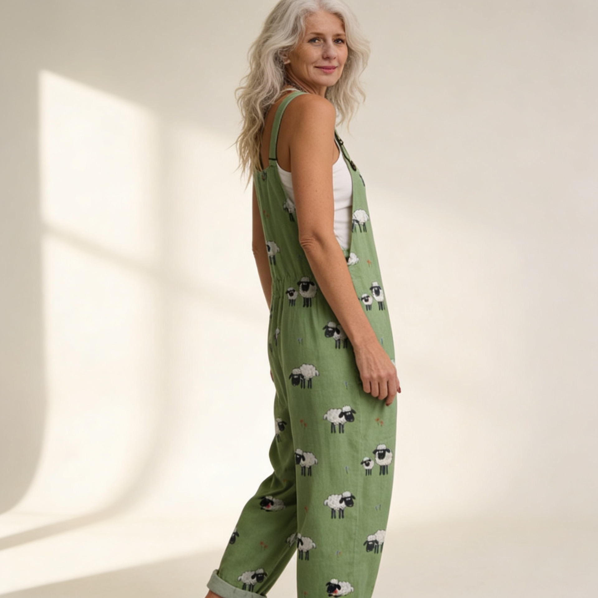 PRINTED COMFORT JUMPSUIT 38