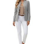 Women’s Short Jacket with Button Front and Side Pockets