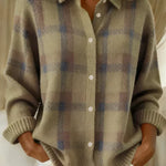 Denise | Plaid Knit Cardigan