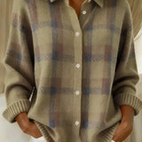 Denise | Plaid Knit Cardigan
