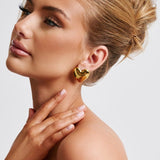 GOLD HEART EARRINGS