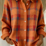 Denise | Plaid Knit Cardigan