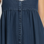 RELAXED SLEEVELESS DENIM MAXI DRESS