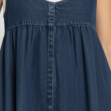 RELAXED SLEEVELESS DENIM MAXI DRESS