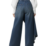 Jeans de Mujer de Cintura Alta, Corte Relajado y Pierna Ancha