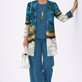 BLUE & GOLD MARBLE THREE-PIECE SET