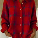 Denise | Plaid Knit Cardigan