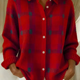 Denise | Plaid Knit Cardigan