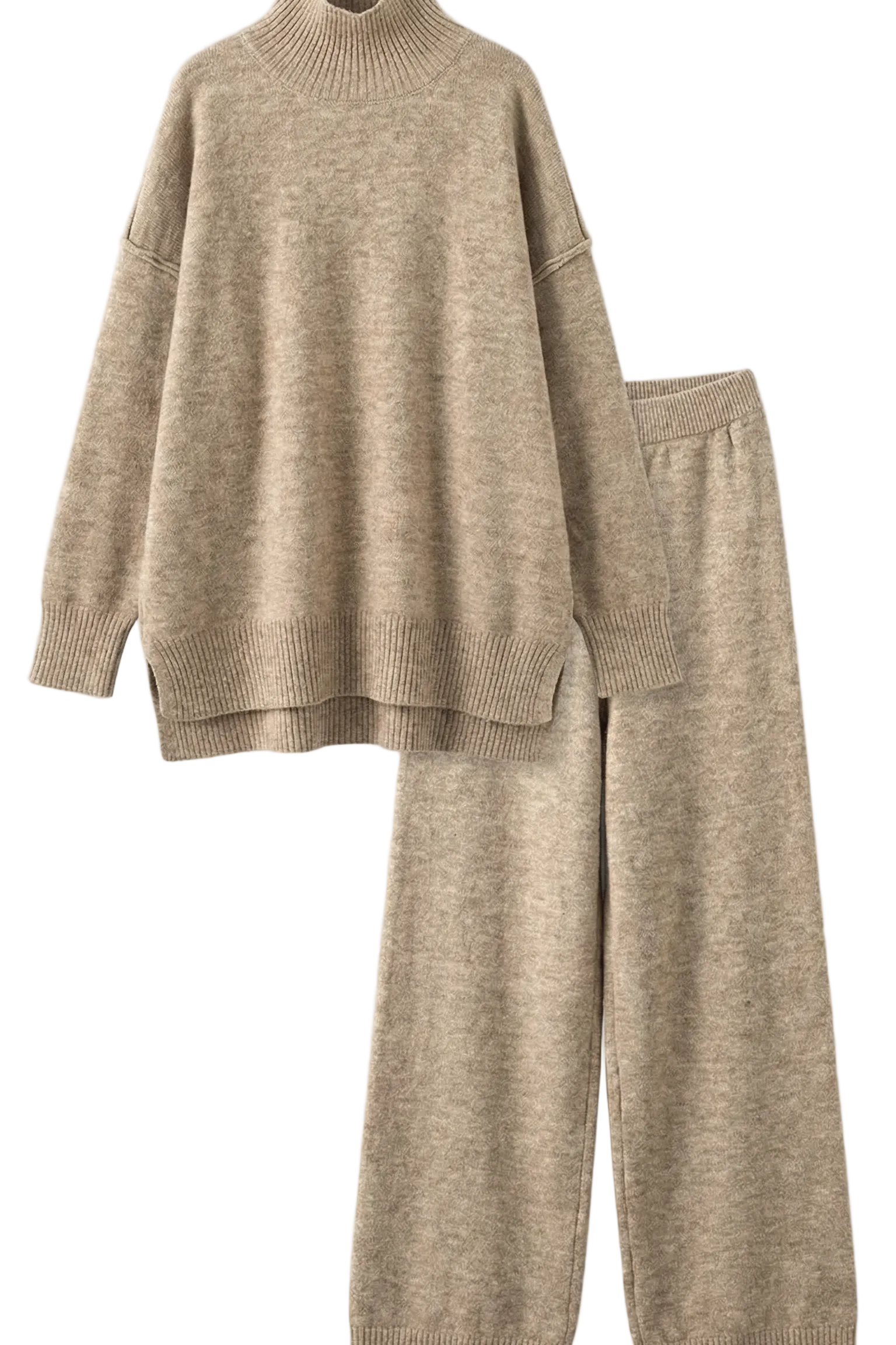 Jean Knit Turtleneck Sweater and Pants Set