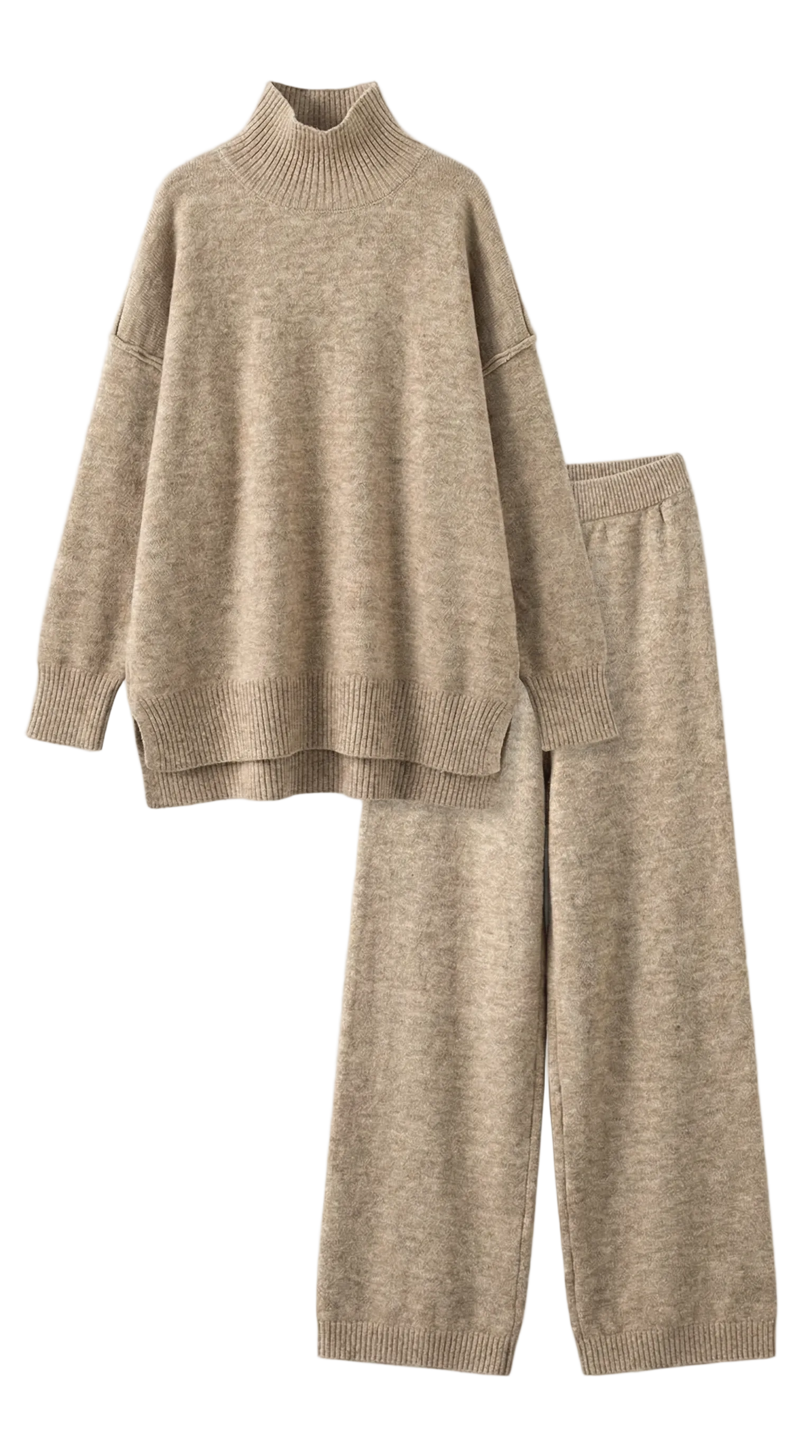 Jean Knit Turtleneck Sweater and Pants Set