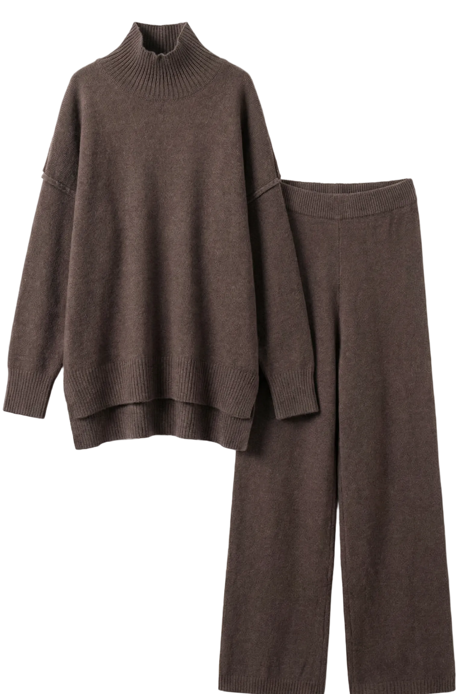 Jean Knit Turtleneck Sweater and Pants Set