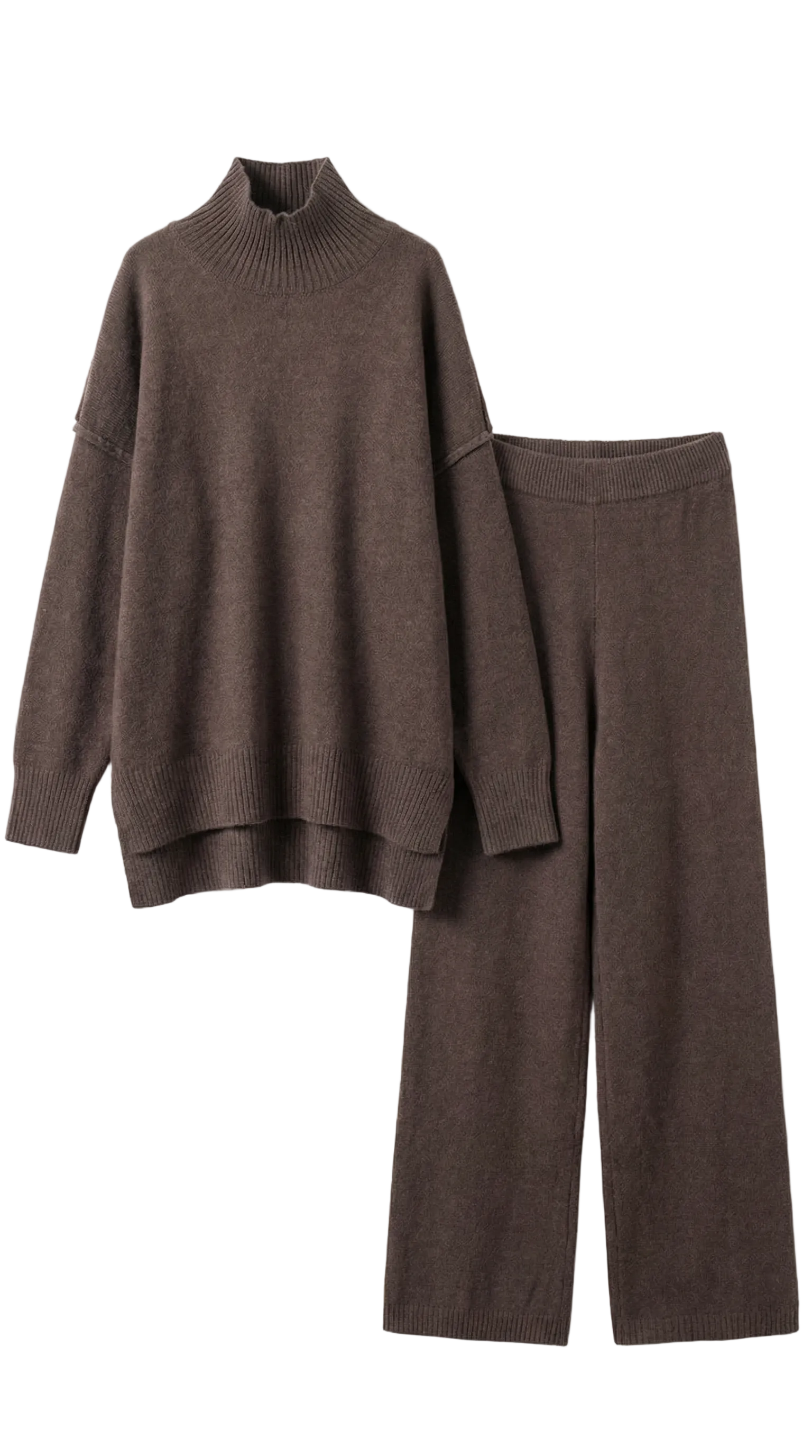 Jean Knit Turtleneck Sweater and Pants Set