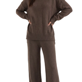 Jean Knit Turtleneck Sweater and Pants Set