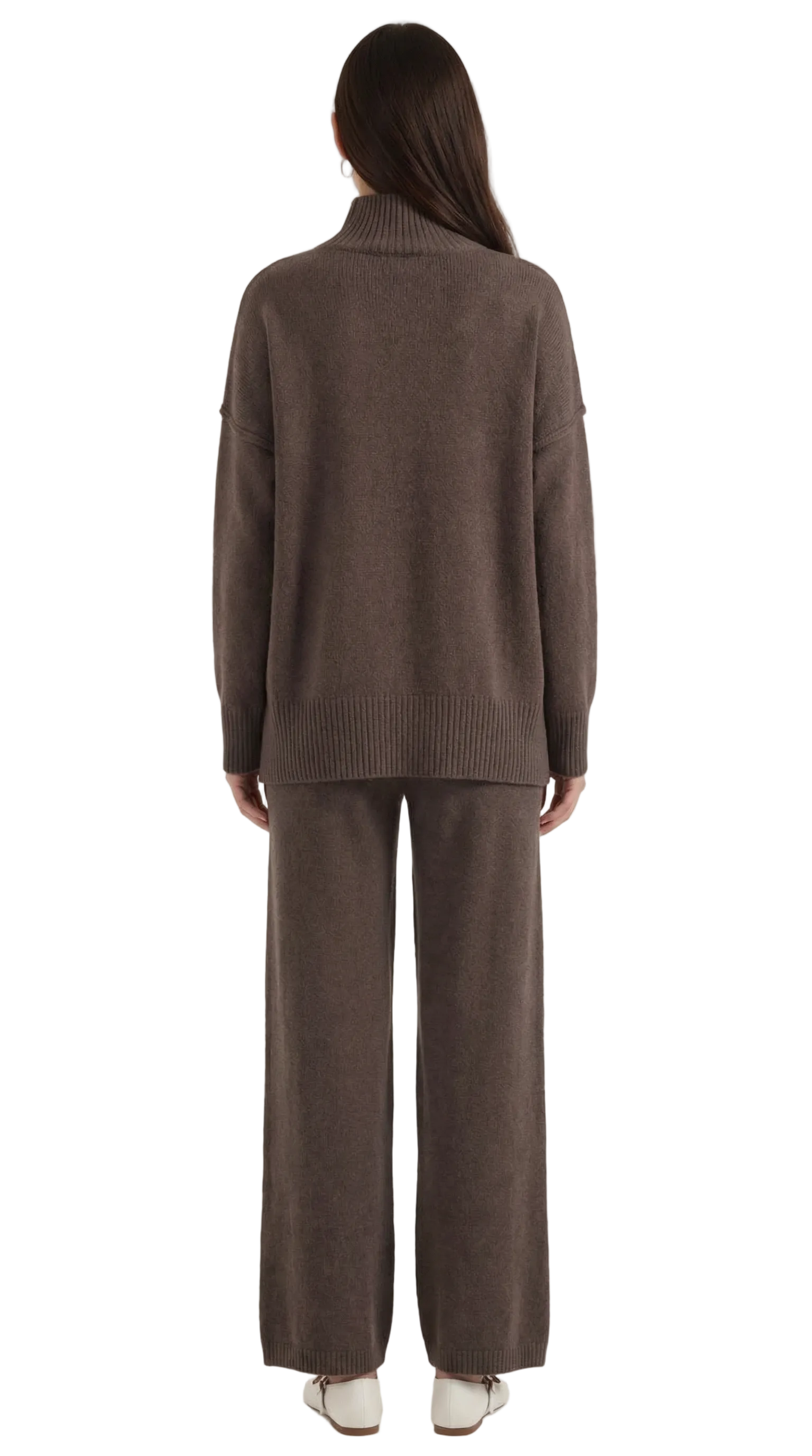 Jean Knit Turtleneck Sweater and Pants Set