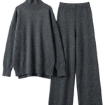 Jean Knit Turtleneck Sweater and Pants Set