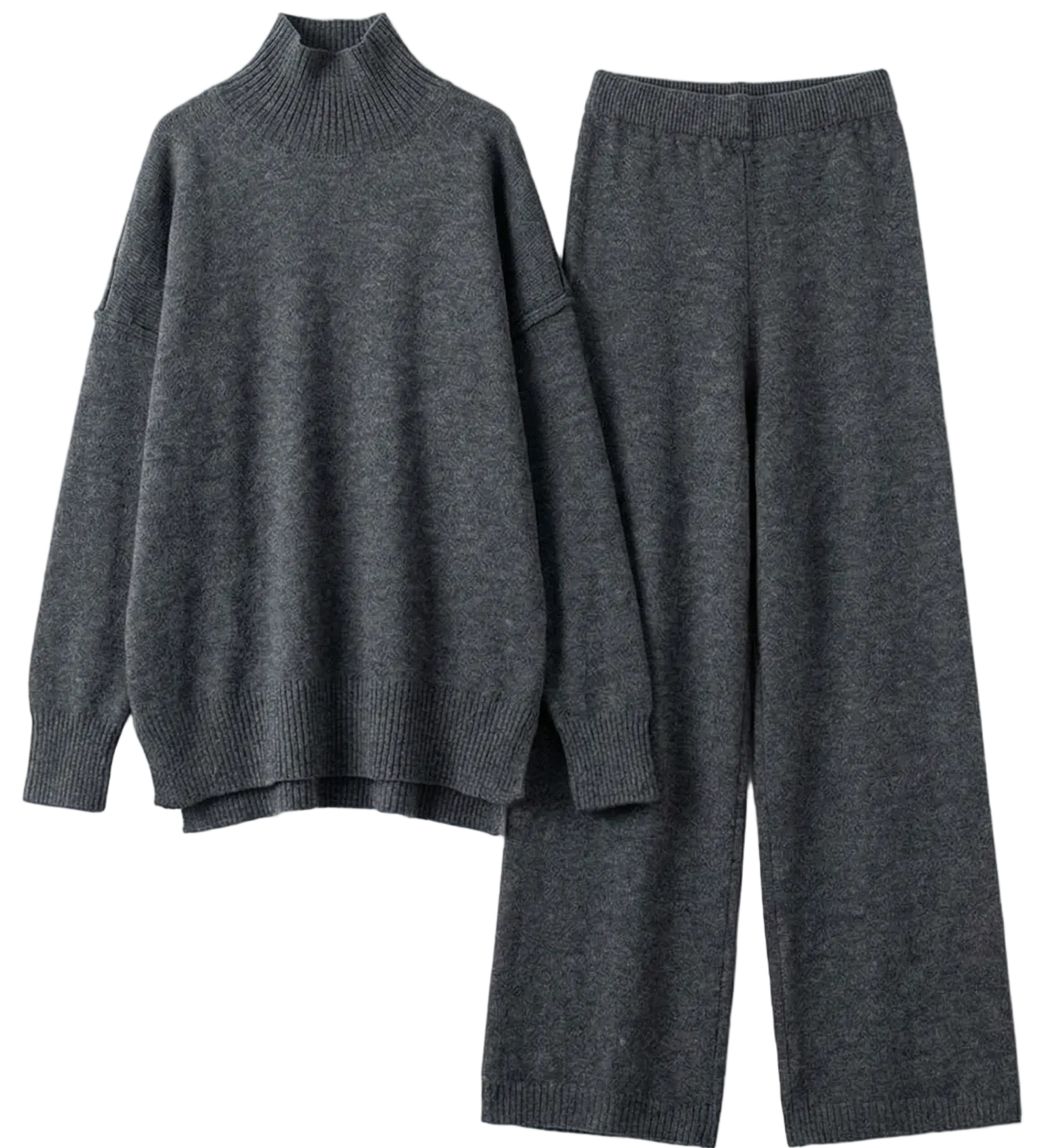 Jean Knit Turtleneck Sweater and Pants Set