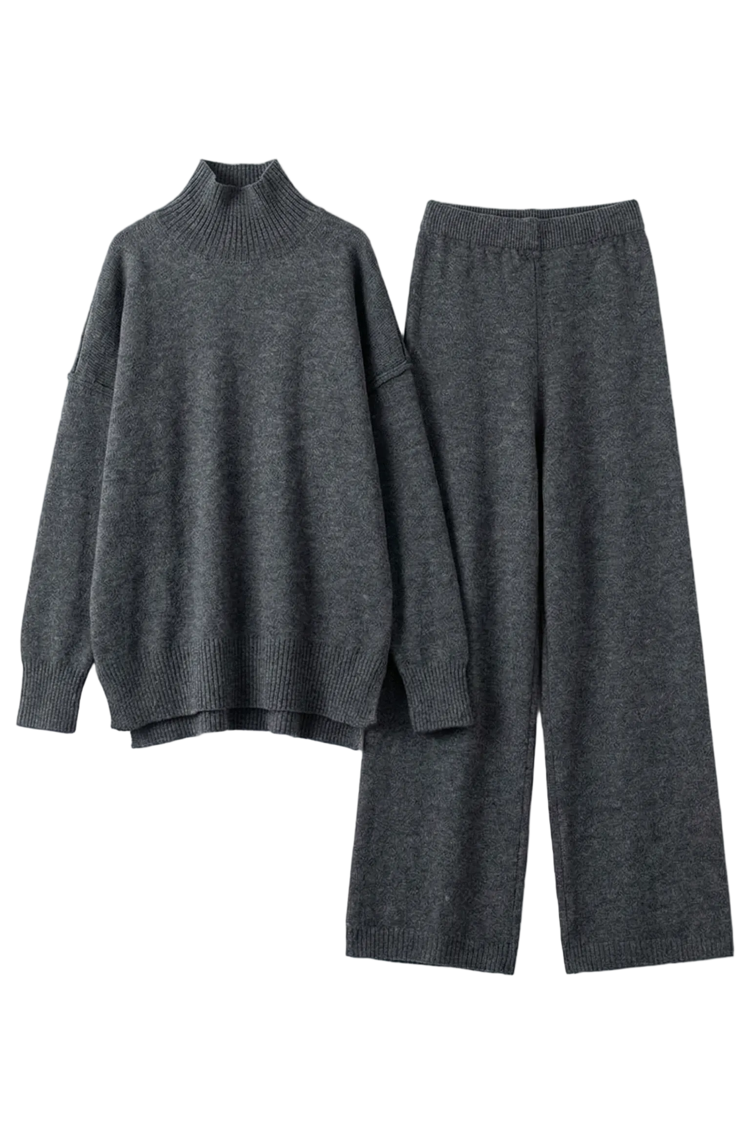 Jean Knit Turtleneck Sweater and Pants Set