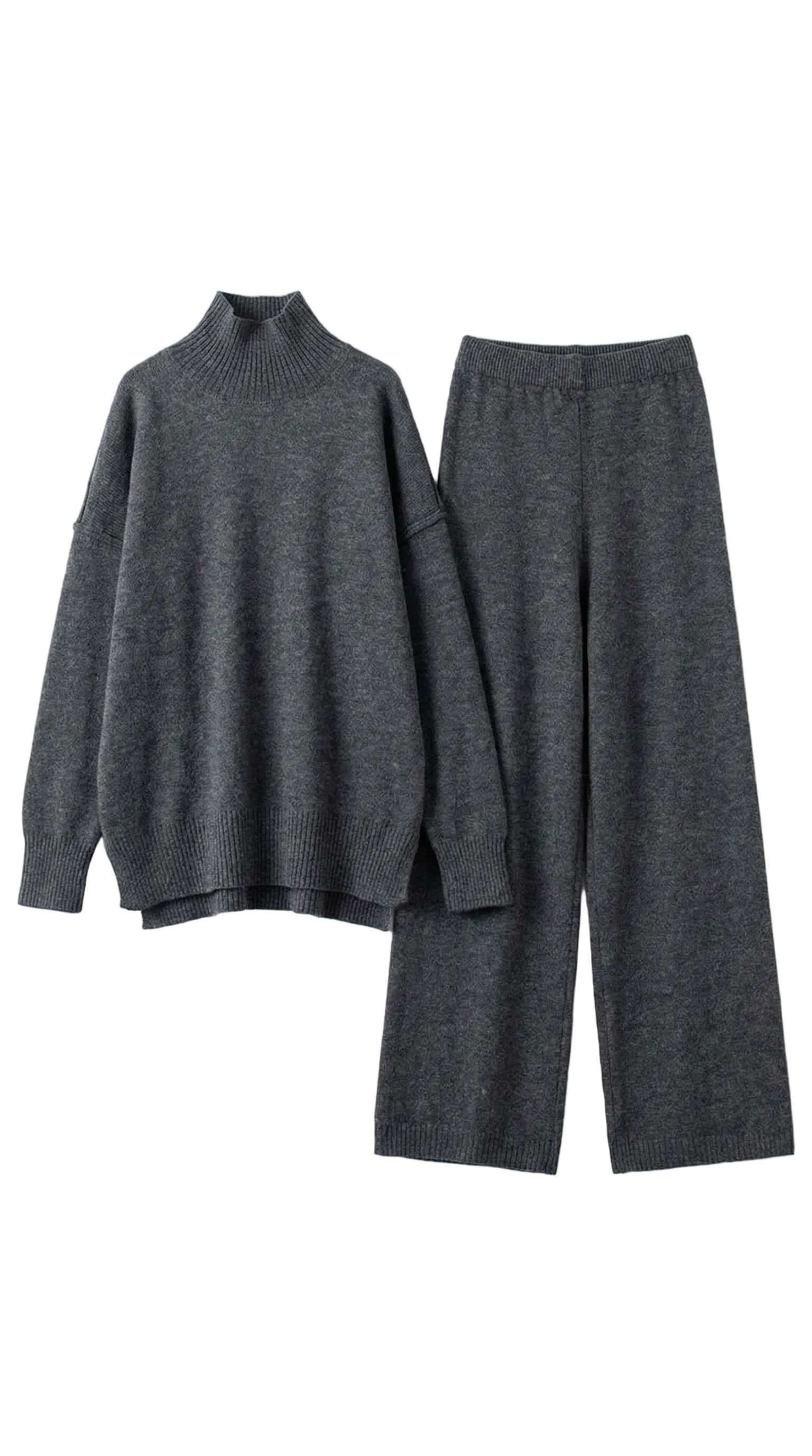 Jean Knit Turtleneck Sweater and Pants Set