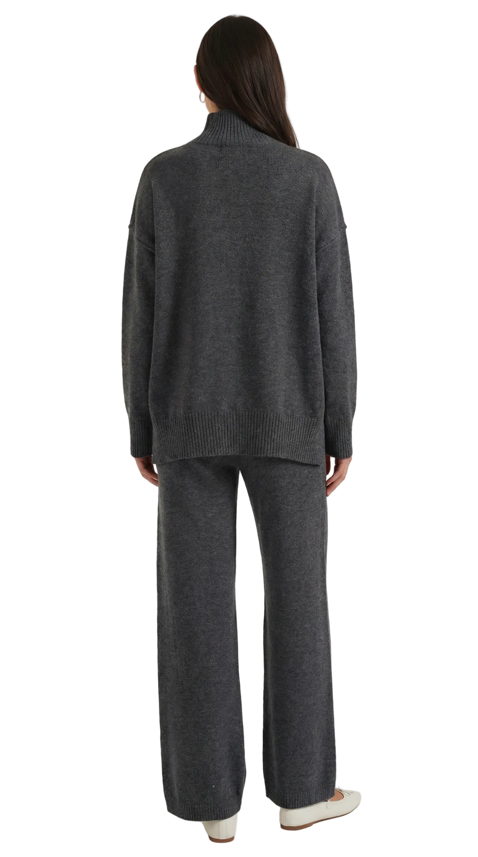 Jean Knit Turtleneck Sweater and Pants Set