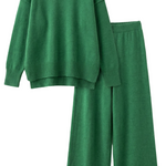 Jean Knit Turtleneck Sweater and Pants Set