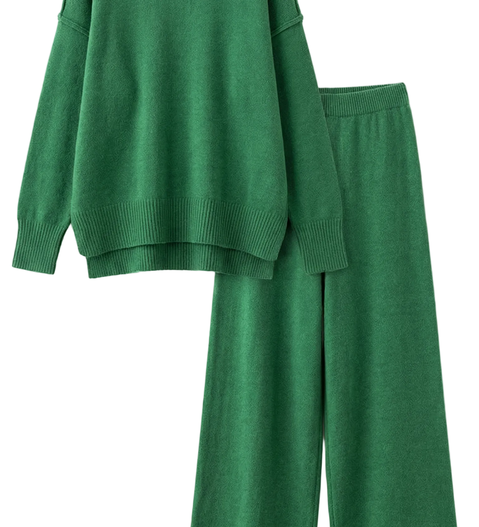 Jean Knit Turtleneck Sweater and Pants Set