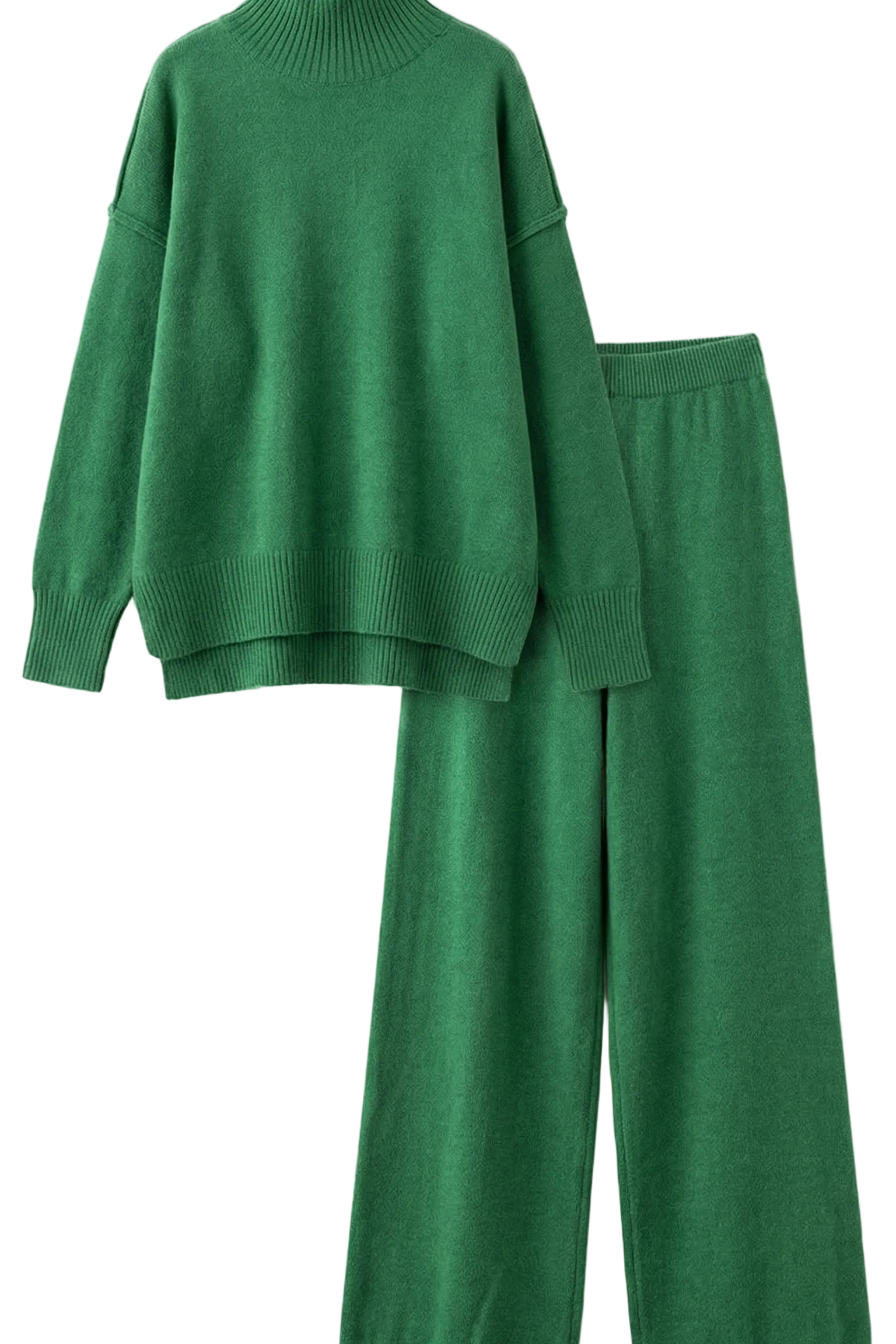 Jean Knit Turtleneck Sweater and Pants Set