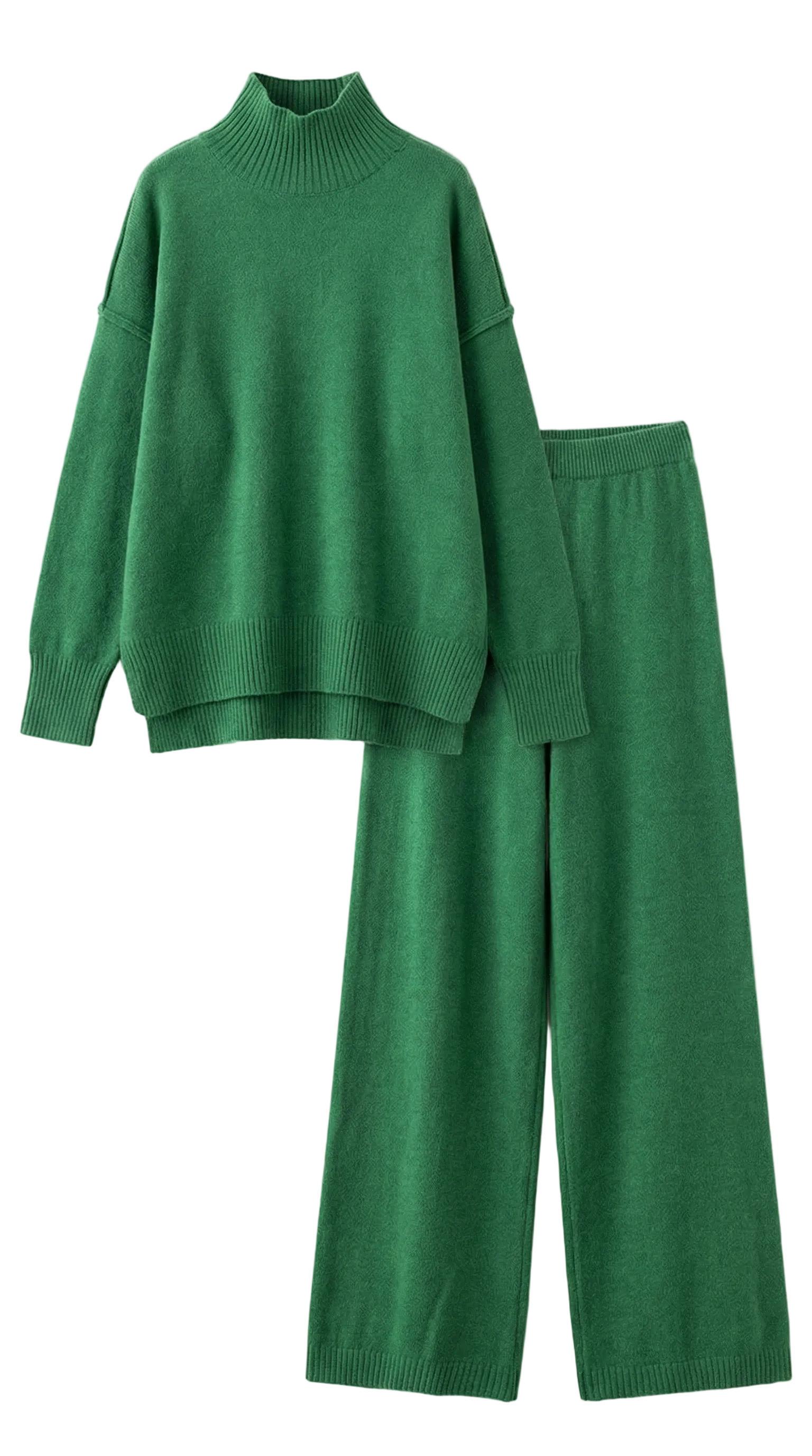 Jean Knit Turtleneck Sweater and Pants Set