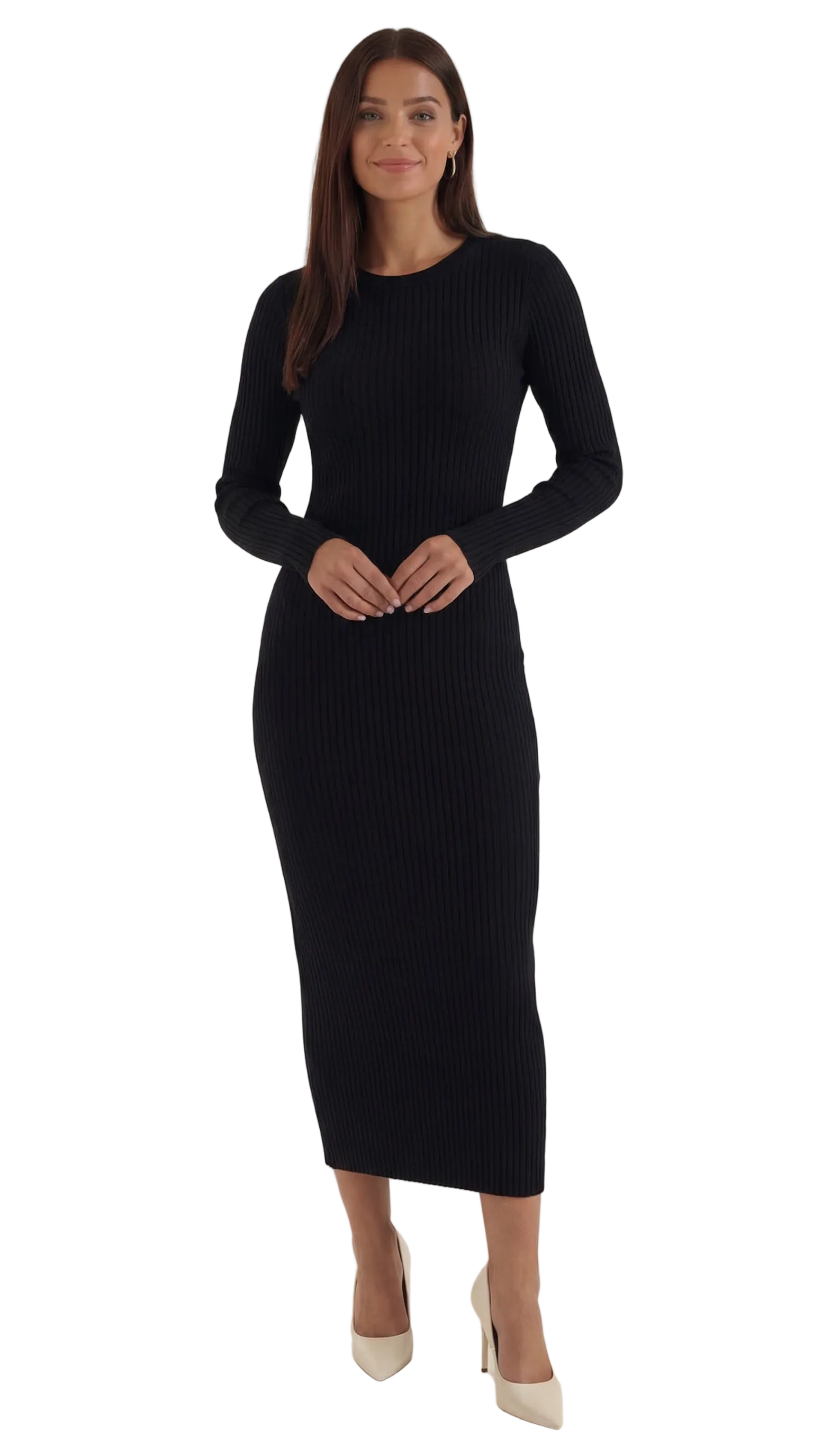 Sheila Ribbed Bodycon Midi Dress