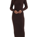Sheila Ribbed Bodycon Midi Dress
