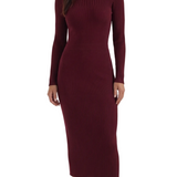 Sheila Ribbed Bodycon Midi Dress