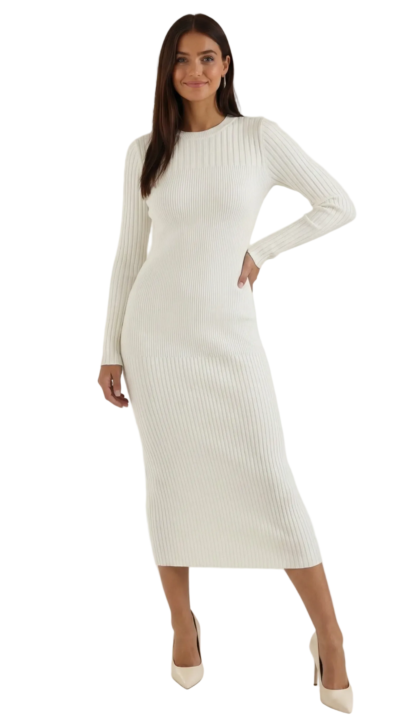 Sheila Ribbed Bodycon Midi Dress