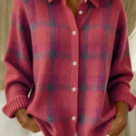 Denise | Plaid Knit Cardigan