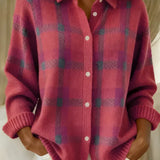 Denise | Plaid Knit Cardigan